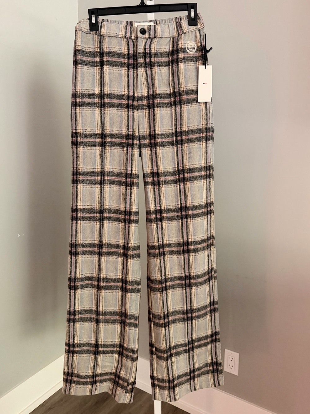 HONOR THE GIFT Awesome Soft Plaid High-Waisted Trouser Pants Sz M NWT $400
